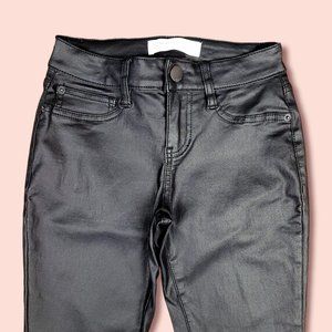 ❤️ Girls Black No Boundaries Pleather Black Skinny Jeans | Size 1